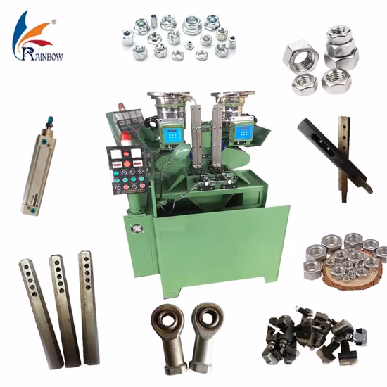 Roscadora de tuercas hexagonales y bridas de 4 husillos